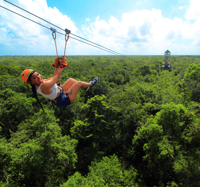 Ruinas de Tulum y Tirolesa, Tirolesa, Tirolesa, Cenote, Tour combinado Tulum Xtreme from Tulum, Playa del Carmen, Cancun, Punta Maroma, Playa Mujeres - Mexico